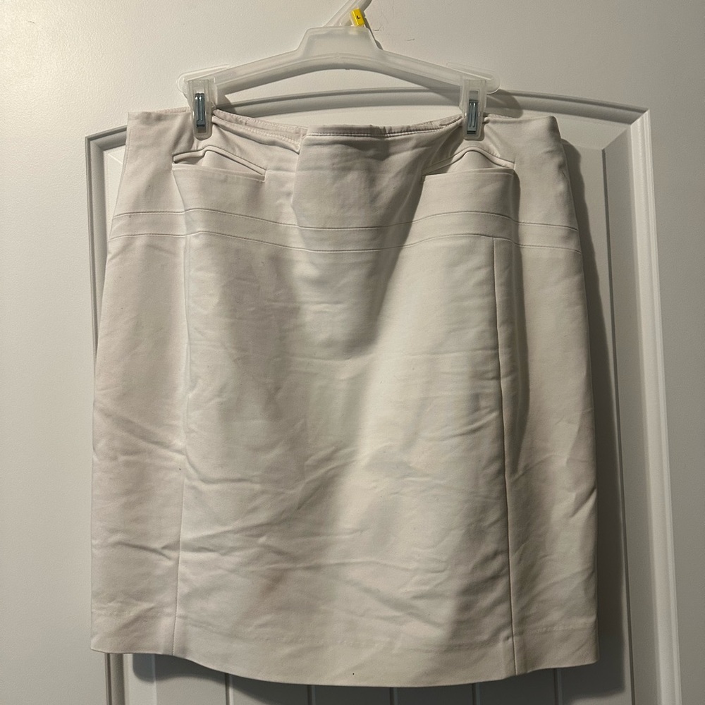 White Express Pencil Skirt